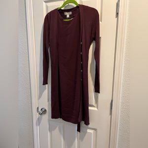 Casual Corner Dress and long cardigan set
